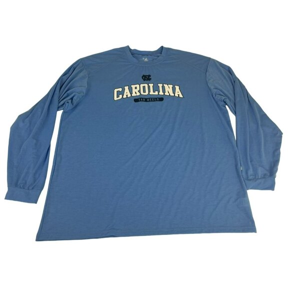 North Carolina Men's Shirt XL Blue Logo Graphic Long Sleeve Polyester Spandex - Picture 1 of 5